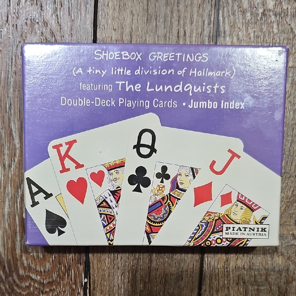 Double-Deck Playing Cards Shoebox Greetings featuring The Lundquists
